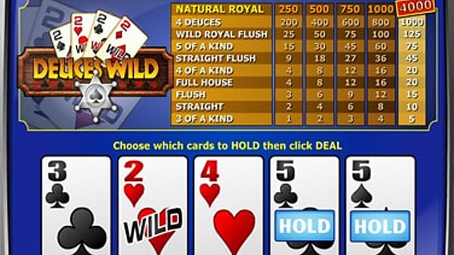 Deuces Wild(1 hand)