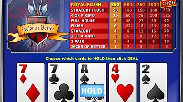 Jacks or Better(1 hand)